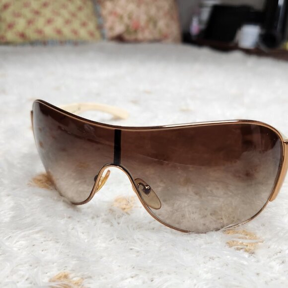 Prada Wraparound Sunglasses SPR 57L ZVA-6S1 120 3N, Authentic - Picture 2 of 9